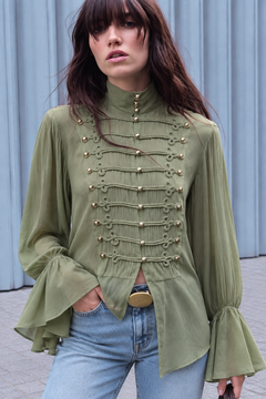 Peggy Buttoned Summer Top