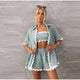 Oliver Summer 2 Pc Coord Set - front shot on model, sage green - Miss Mosa By Akanksha
