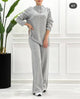 Olly Luxe Winter Coord - Tracksuit - full-length front shot on model, grey - Miss Mosa By Akanksha