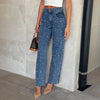 Orca Pearl Denim Jeans In Navy Blue - front shot on model - Miss Mosa By Akanksha