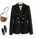 Orenata Blazer - front shot on hanger, black - Miss Mosa By Akanksha