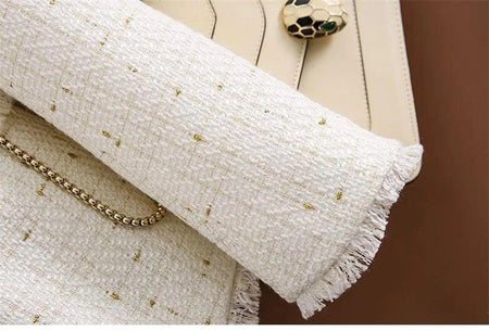 Orenata Blazer - close-up of sleeve, white - Miss Mosa By Akanksha