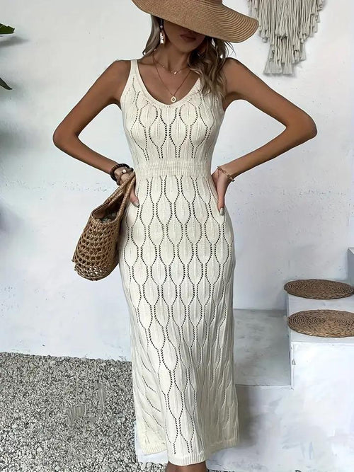Orly Luxe Soft Knit Dress In Beige