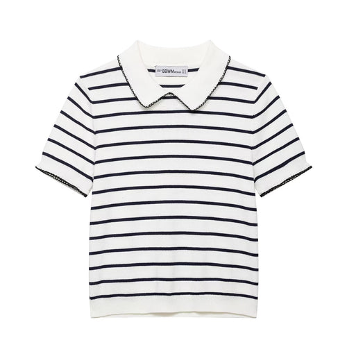Ornella Knit Summer Top In White