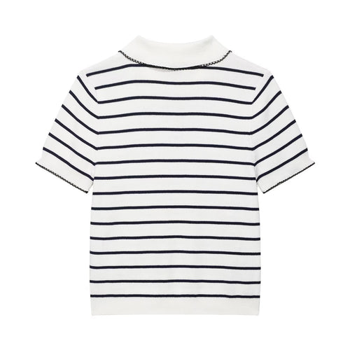 Ornella Knit Summer Top In White
