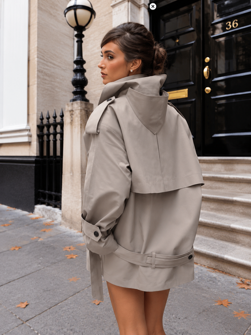 Darby Short Trench Coat With Belt