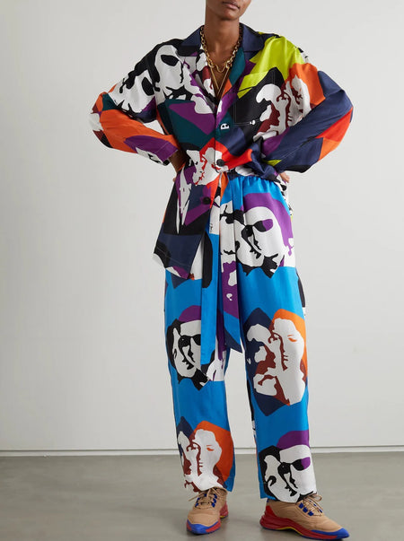Ozzy Abstract Co-ord set - front shot on model, multicolour - Miss Mosa By Akanksha