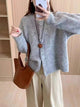 Palermo Woolen Sweater - front shot on model, grey - Miss Mosa By Akanksha