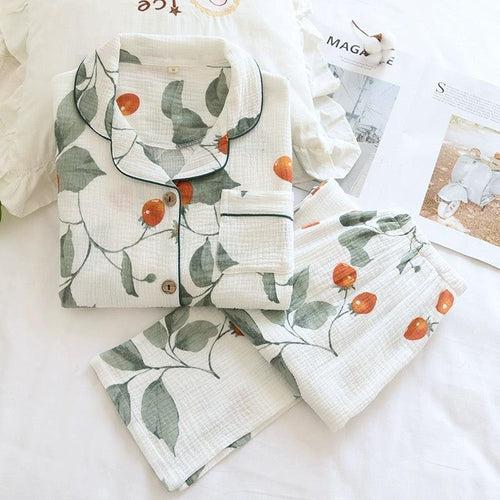 Peaches Cotton Crepe Nightsuit In White