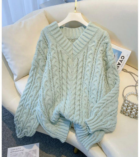 Percy Ruched Sweaters - front shot on hanger, mint - Miss Mosa By Akanksha