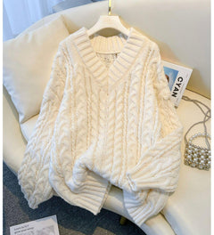 Percy Ruched Sweaters - front shot on hanger, cream - Miss Mosa By Akanksha