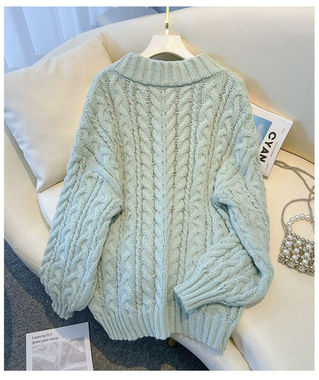 Percy Ruched Sweaters - back shot on hanger, mint - Miss Mosa By Akanksha