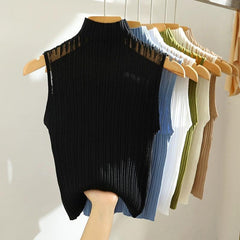 Phoebe Statement Summer Tank Top - front shot on hanger, multicolour - Miss Mosa By Akanksha