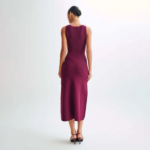 Picante Luxe Soft Knit Dress In Purple