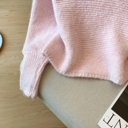 Pierre Premium Bow Sweater - hem detail shot, light pink - Miss Mosa By Akanksha