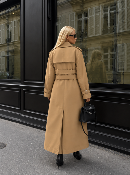 Gracie Belted Long Trench Coat
