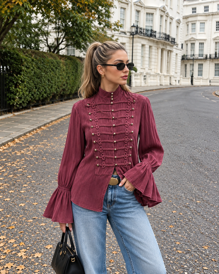 Peggy Buttoned Summer Top