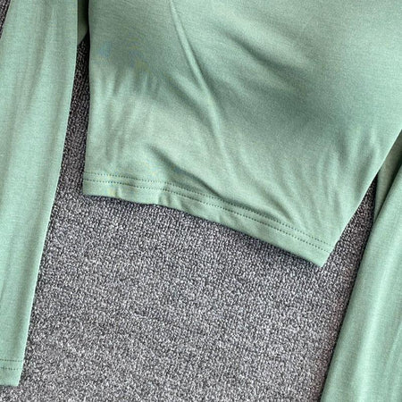 Port Summer Tops with Inbuilt Bra - close-up of hem, green - Miss Mosa By Akanksha