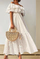 Positano Luxe Summer Dress - front shot on model, white - Miss Mosa By Akanksha