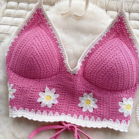 Prerto Summer Tops with Inbuilt Bra - close-up of bodice, pink - Miss Mosa By Akanksha
