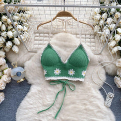 Prerto Summer Tops with Inbuilt Bra - front shot on hanger, green - Miss Mosa By Akanksha