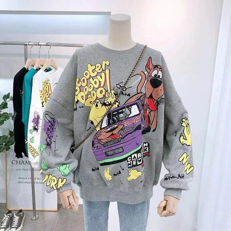 Quirky Cute Sweatshirt - Luxury Collection - front shot on hanger, grey - Miss Mosa By Akanksha