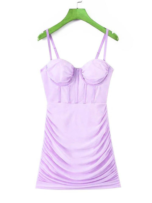 Radinka Bodycon Corset Dress In Lilac