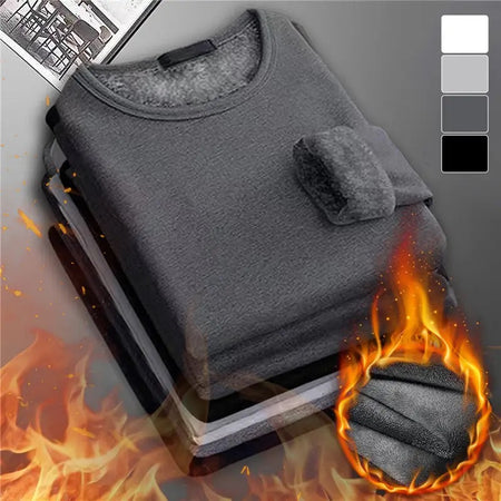 Ray Fleece Lined Thermal Sweater - flat-lay product shot, grey - Miss Mosa By Akanksha
