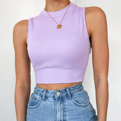 Rebbie Summer Tops - front shot on model, lilac - Miss Mosa By Akanksha