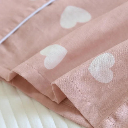 Rebecca Cute Cotton Nightsuits - close-up of cuff, pink - Miss Mosa By Akanksha