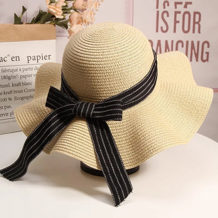 Remo Summer Holiday Straw Hat - product shot, beige - Miss Mosa By Akanksha