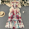 Rena Vintage Statement Maxi Dress In Off-White - XS