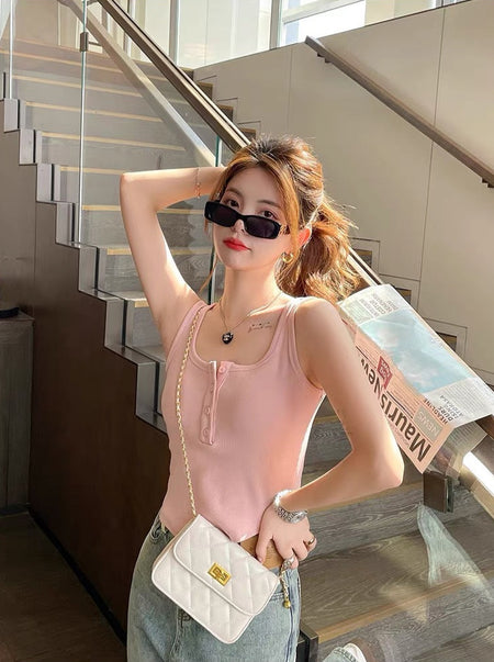 Rina Summer Top In Pink - front shot on model - Miss Mosa By Akanksha