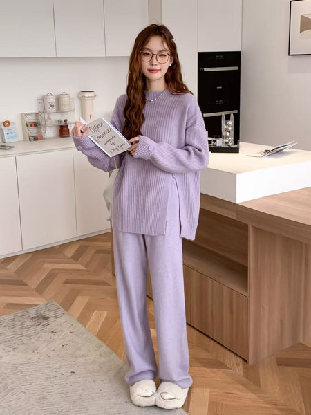Rio Luxe Winter Coord Set - Tracksuit - full-length front shot on model in mirror, brown - Miss Mosa By Akanksha