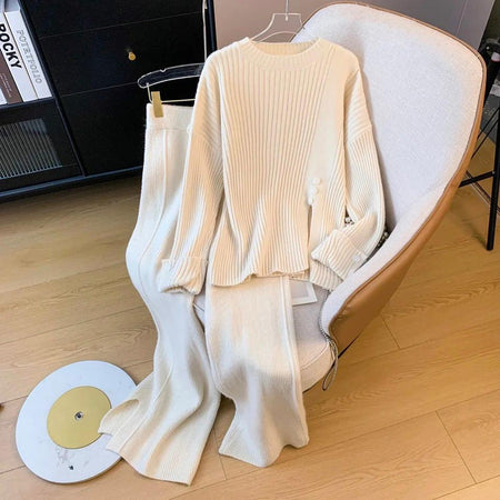 Rio Luxe Winter Coord Set - Tracksuit - flat-lay shot of coord set on hanger, cream - Miss Mosa By Akanksha
