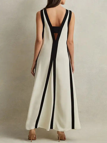 Riya Breezy Summer Dress - back shot on model, white - Miss Mosa By Akanksha