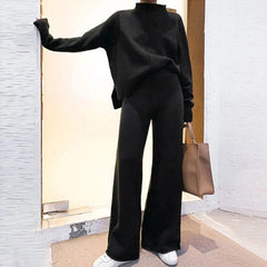 Robbie statement Tracksuit - front shot on model, black - Miss Mosa By Akanksha
