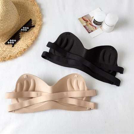 Roder Backless Seamless Bralettes - flat-lay product shot, nude - Miss Mosa By Akanksha