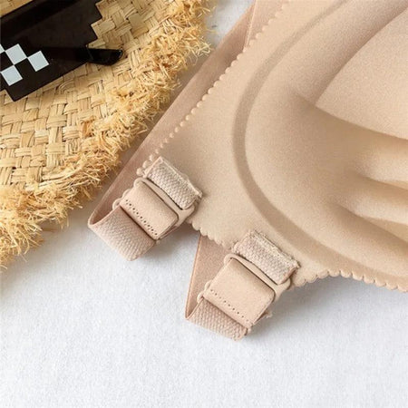 Roder Backless Seamless Bralettes - close-up of back closure, nude - Miss Mosa By Akanksha