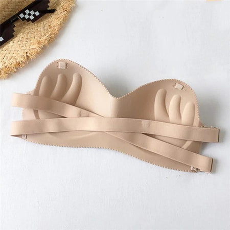 Roder Backless Seamless Bralettes - close-up of back straps, nude - Miss Mosa By Akanksha