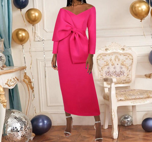 Rozovo Ruffled Dress In Pink