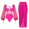 Rubby Luxe Swimsuit With Skirt In Pink - XS
