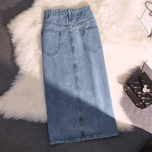 Rubello Midi Statement Denim Skirt