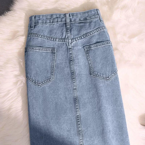 Rubello Midi Statement Denim Skirt