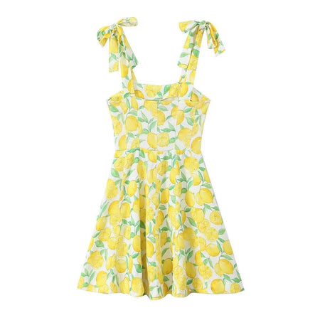 Rufina Summer Dress In Yellow - flat-lay product shot - Miss Mosa By Akanksha
