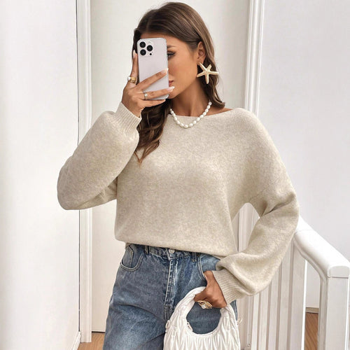 Rylee Bow Oversized Cardigan In Beige