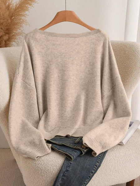 Rylee Bow Oversized Cardigan In Brown - flat-lay product shot on hanger - Miss Mosa By Akanksha