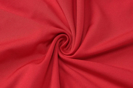 Salvia Ruffled Maxi Dress With Scarf - close-up of fabric texture, red - Miss Mosa By Akanksha