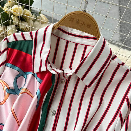 Samaika Luxe Scarf Summer Dress - close-up of collar, red - Miss Mosa By Akanksha