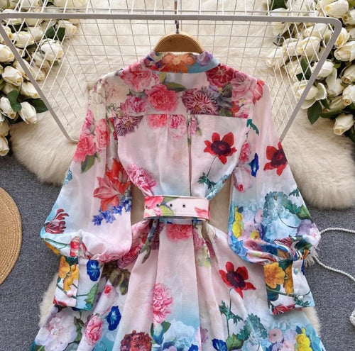 Samuel Floral Vintage Dress In Multicolor